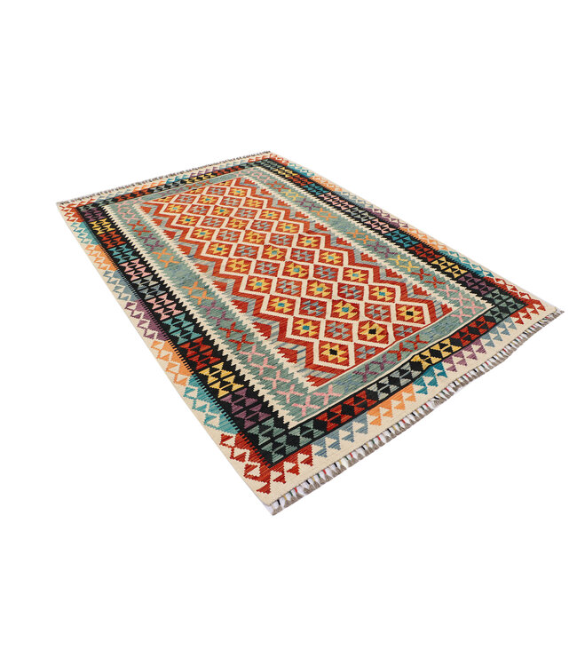 240x170 Afghanischer orientalischer Wollteppich handgefertigter Kelim-Teppich