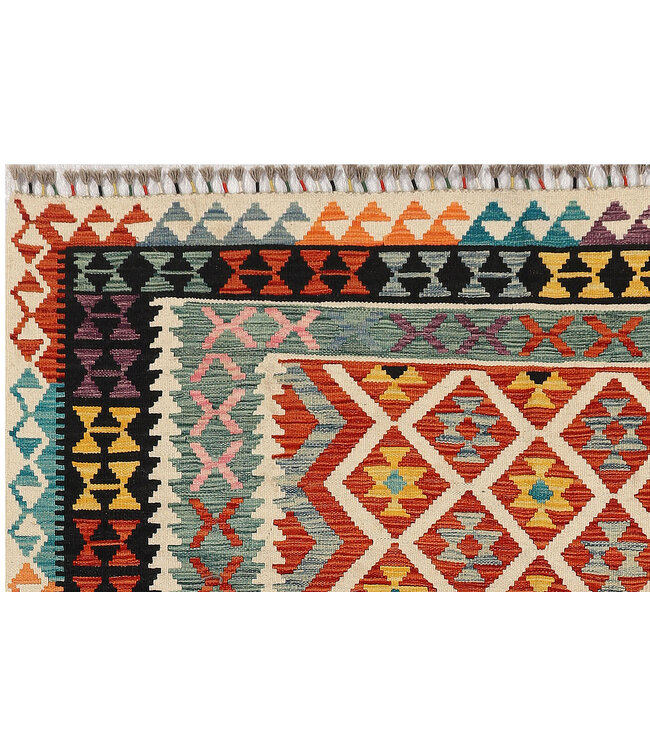 240x170 Afghan Oriental wool carpet Handmade Kelim Rug