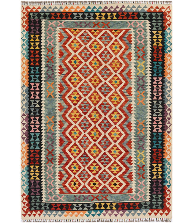 240x170 Afghan Oriental wool carpet Handmade Kelim Rug