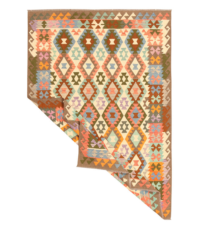 300x198cm Afghaans oosters wollen tapijt handgemaakt Kelim-kleed