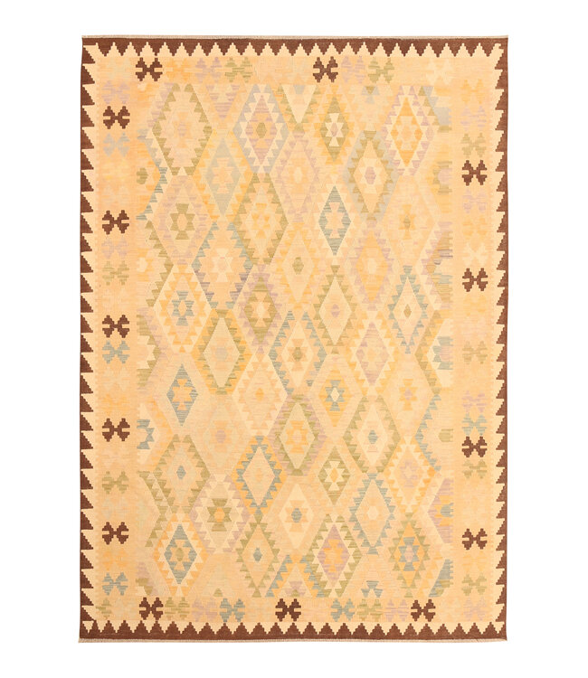 291x203cm Afghan Oriental wool carpet Handmade Kelim Rug