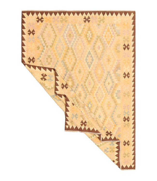 291x203cm Afghan Oriental wool carpet Handmade Kelim Rug