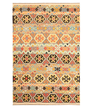 Kelimshop 296x197cm Afghanischer orientalischer Wollteppich handgefertigter Kelim-Teppich Kelimshop 296x197cm Afghanischer orientalischer Wollteppich handgefertigter Kelim-Teppich