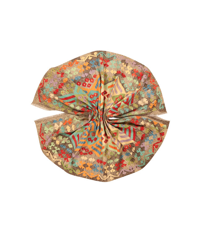 295x197cm Afghanischer orientalischer Wollteppich handgefertigter Kelim-Teppich