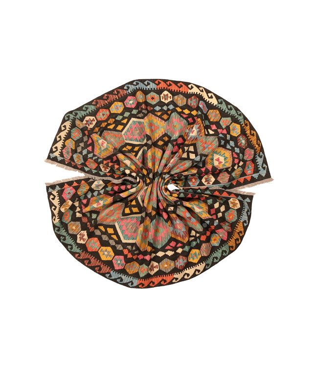 303x204cm Afghanischer orientalischer Wollteppich handgefertigter Kelim-Teppich