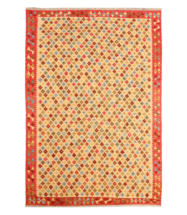 298x206cm Afghaans oosters wollen tapijt handgemaakt Kelim-kleed