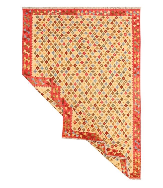 298x206cm Afghaans oosters wollen tapijt handgemaakt Kelim-kleed