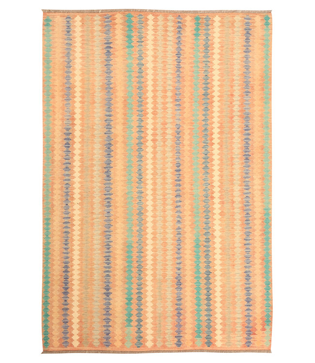 294x199cm Afghaans oosters wollen tapijt handgemaakt Kelim-kleed