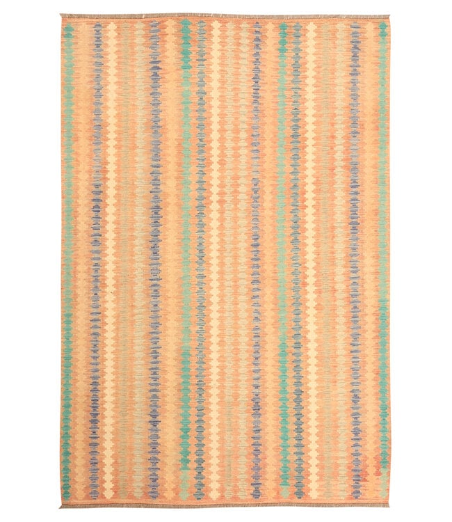 294x199cm Afghan Oriental wool carpet Handmade Kelim Rug