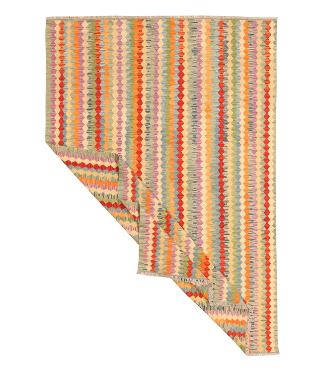 300x199cm Afghaans oosters wollen tapijt handgemaakt Kelim-kleed