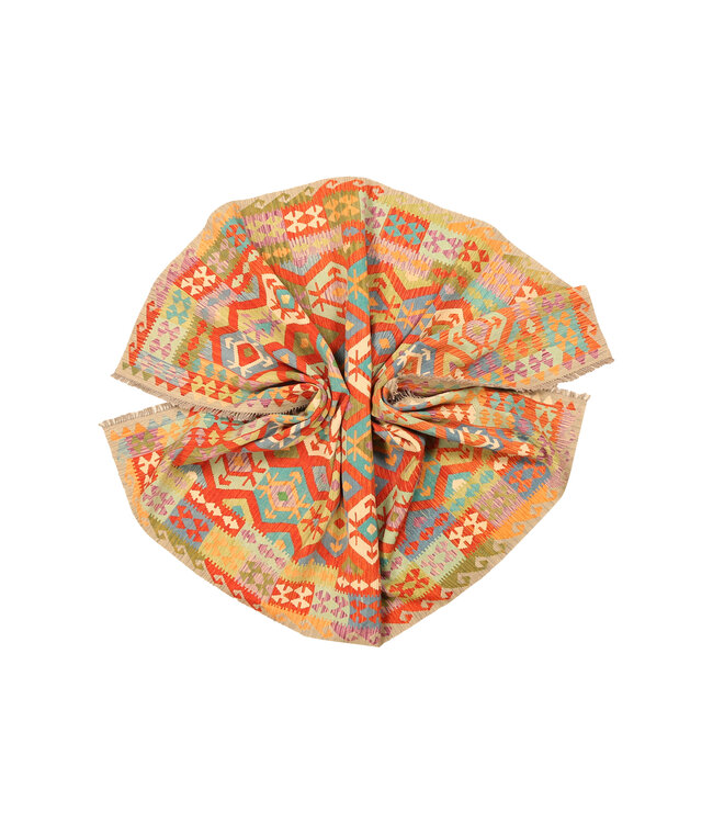 301x201cm Afghanischer orientalischer Wollteppich handgefertigter Kelim-Teppich