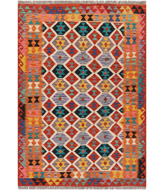 Kelimshop 189x129 Afghanischer orientalischer Wollteppich handgefertigter Kelim-Teppich Kelimshop 189x129 Afghanischer orientalischer Wollteppich handgefertigter Kelim-Teppich