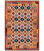 Kelimshop 189x129 Afghanischer orientalischer Wollteppich handgefertigter Kelim-Teppich