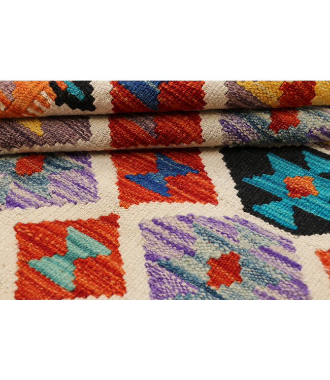 189x129 Afghan Oriental wool carpet Handmade Kelim Rug