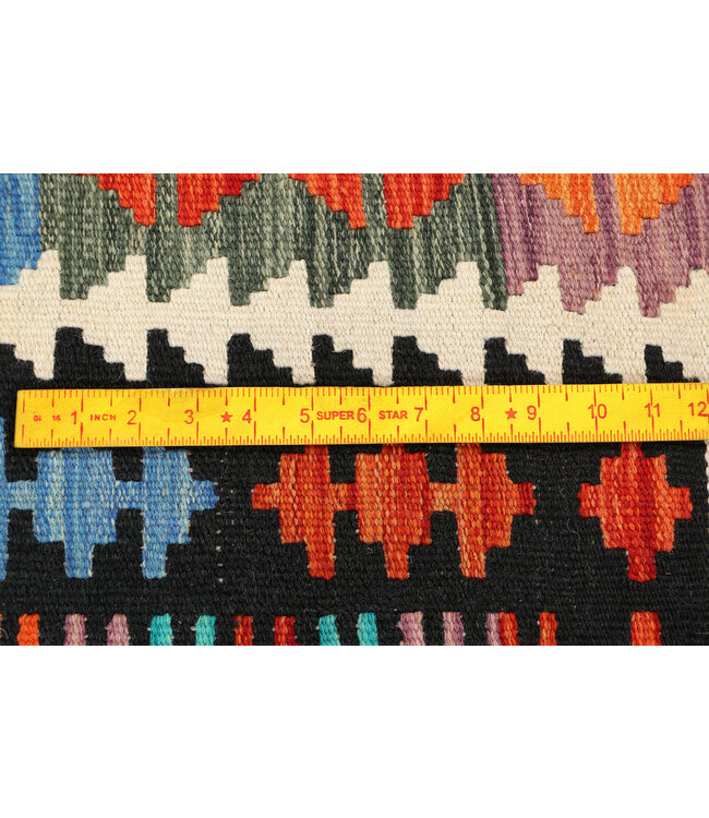 182x131 Afghanischer orientalischer Wollteppich handgefertigter Kelim-Teppich