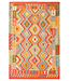 Kelimshop 307x200cm Afghanischer orientalischer Wollteppich handgefertigter Kelim-Teppich