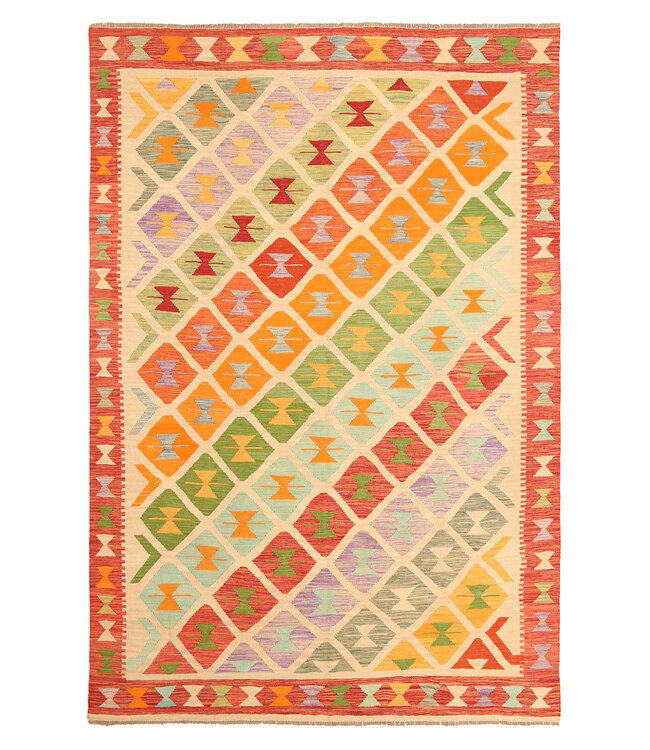 300x200cm Afghaans oosters wollen tapijt handgemaakt Kelim-kleed