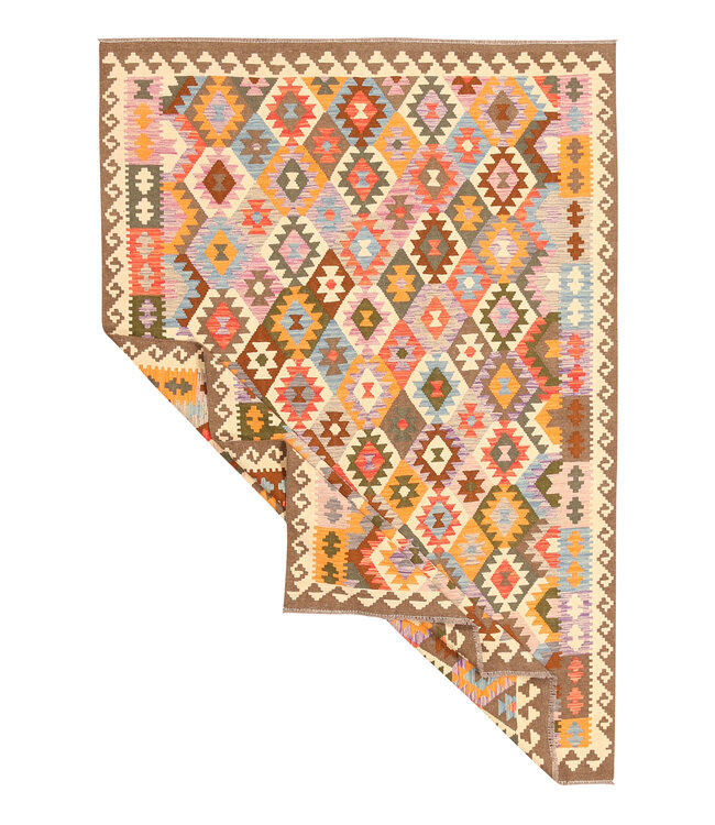 303x203cm Afghan Oriental wool carpet Handmade Kelim Rug