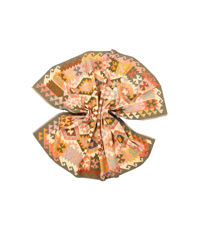 296x200cm Afghanischer orientalischer Wollteppich handgefertigter Kelim-Teppich