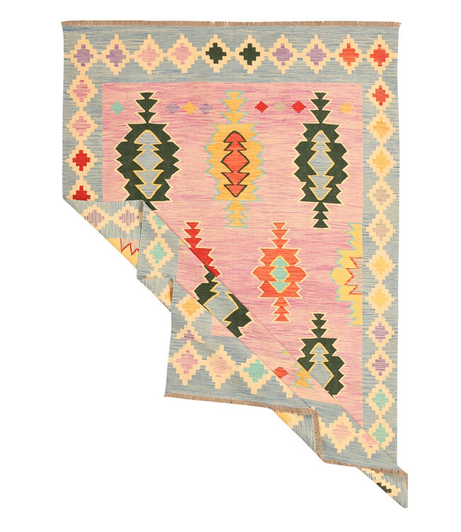 299x196cmAfghan Oriental wool carpet Handmade Kelim Rug