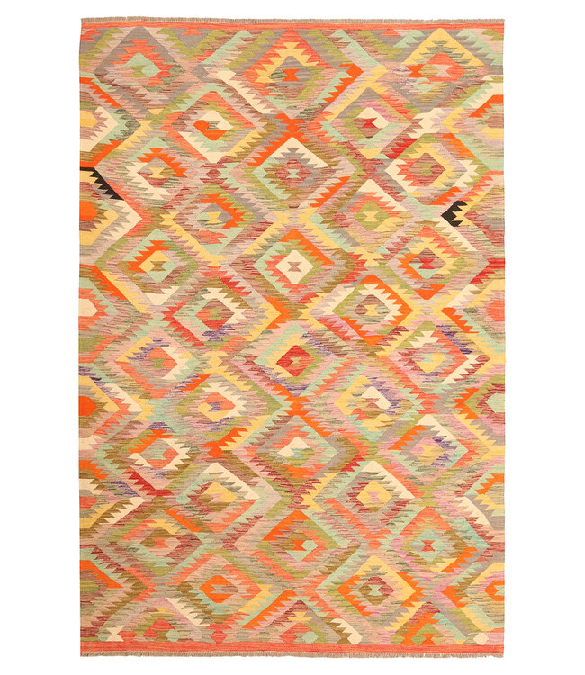 298x199cm  Afghan Oriental wool carpet Handmade Kelim Rug