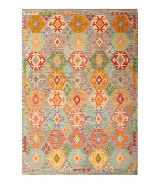 Kelimshop 299x204cm Afghanischer orientalischer Wollteppich handgefertigter Kelim-Teppich Kelimshop 299x204cm Afghanischer orientalischer Wollteppich handgefertigter Kelim-Teppich