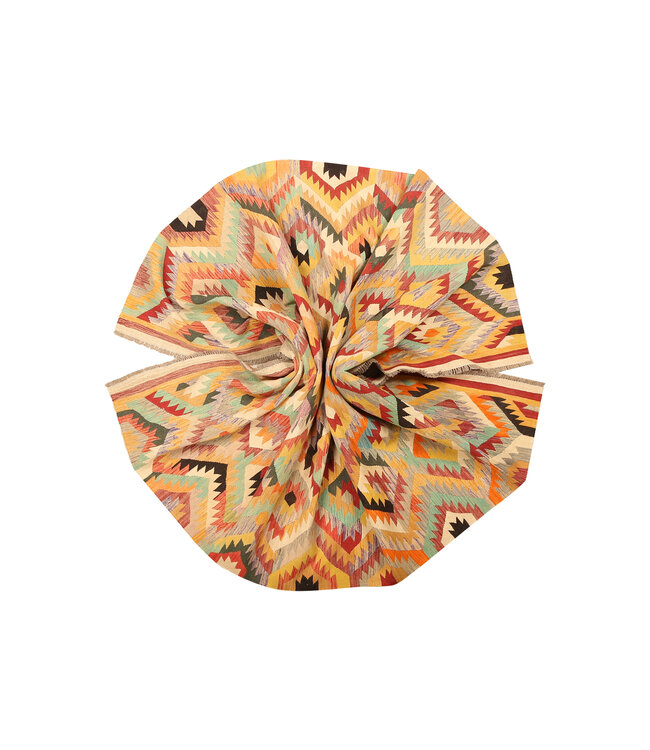 298x202cm Afghanischer orientalischer Wollteppich handgefertigter Kelim-Teppich