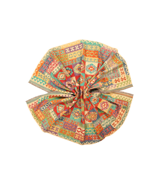 308x207cm  Afghanischer orientalischer Wollteppich handgefertigter Kelim-Teppich