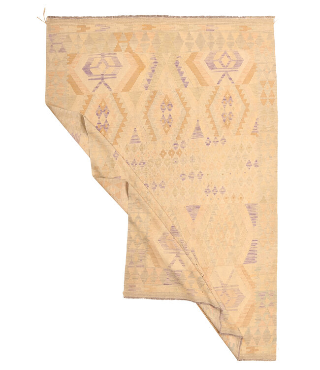 300x198cm Afghanischer orientalischer Wollteppich handgefertigter Kelim-Teppich