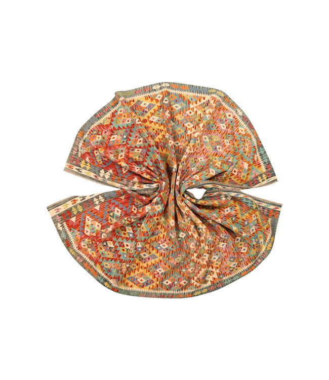 298x210cm Afghanischer orientalischer Wollteppich handgefertigter Kelim-Teppich