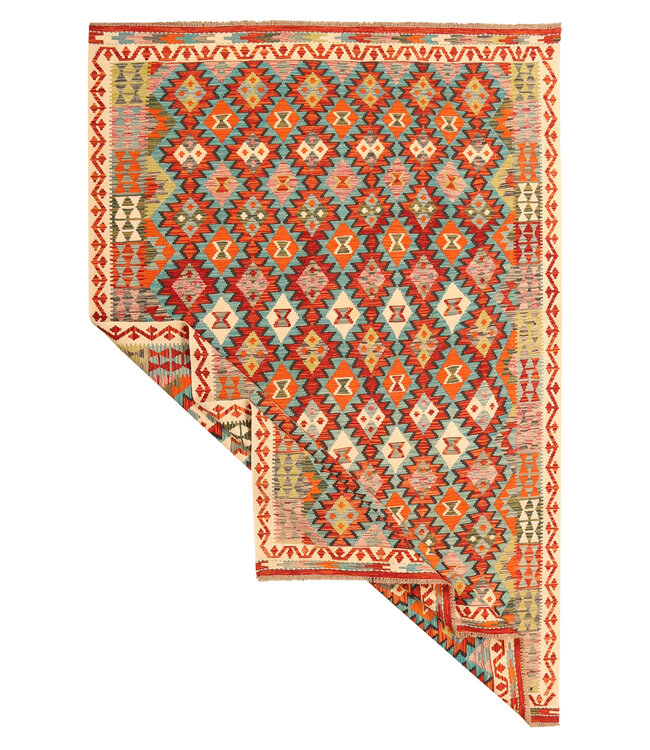 304x199cm Afghan Oriental wool carpet Handmade Kelim Rug