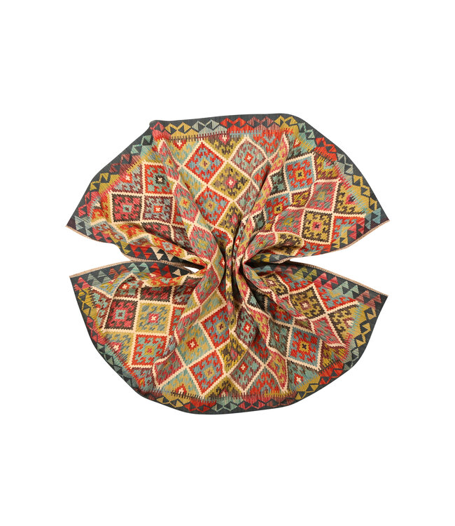 291x207cm Afghanischer orientalischer Wollteppich handgefertigter Kelim-Teppich