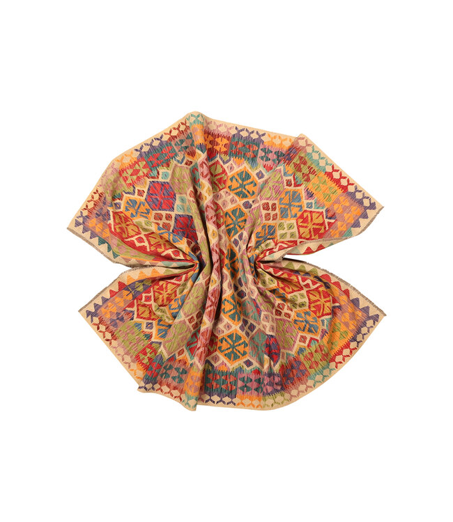 300x194cm Afghanischer orientalischer Wollteppich handgefertigter Kelim-Teppich