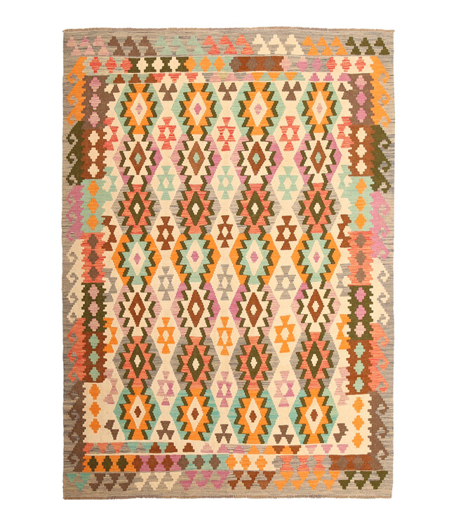 292x205cm Afghaans oosters wollen tapijt handgemaakt Kelim-kleed