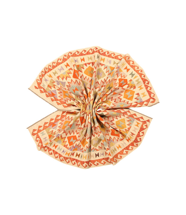 306x206cm Afghanischer orientalischer Wollteppich handgefertigter Kelim-Teppich