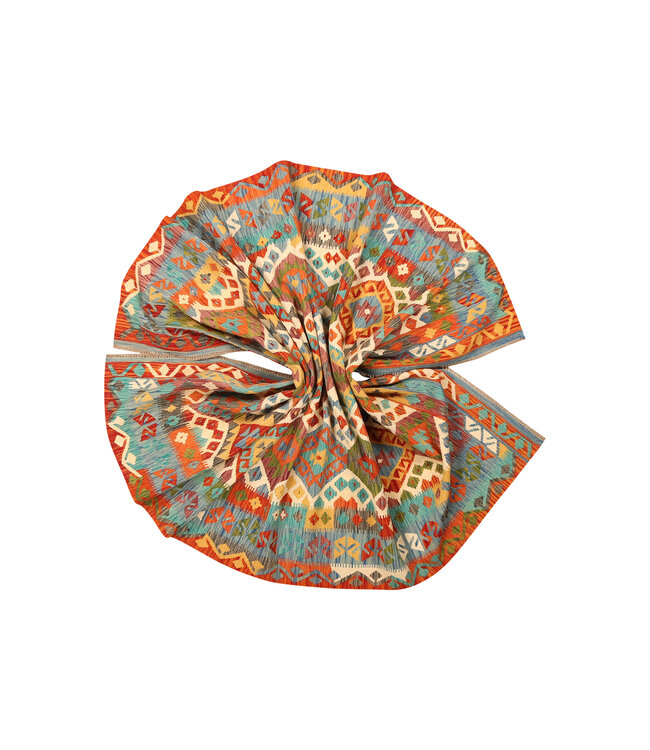 306x194cm Afghan Oriental wool carpet Handmade Kelim Rug