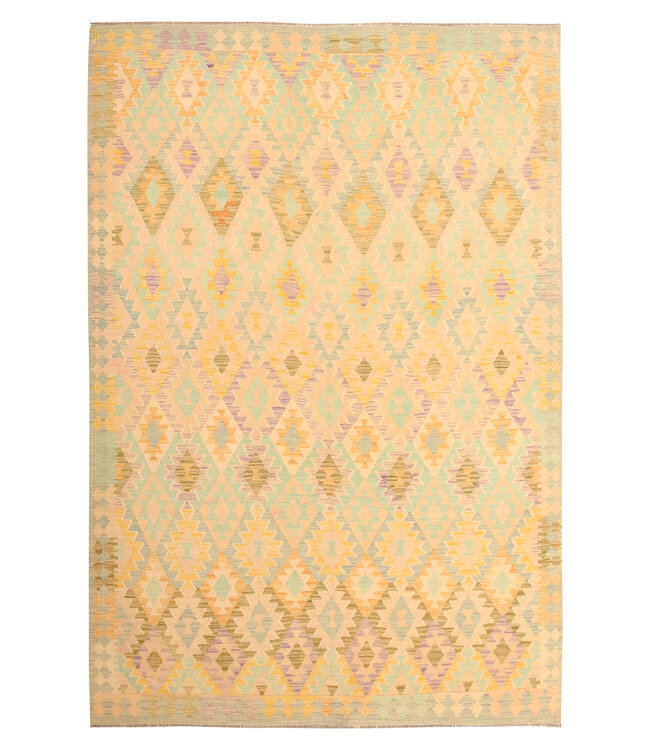 302x205cm Afghan Oriental wool carpet Handmade Kelim Rug