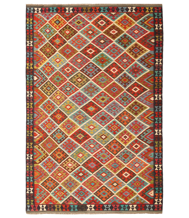 310x200cm Afghan Oriental wool carpet Handmade Kelim Rug