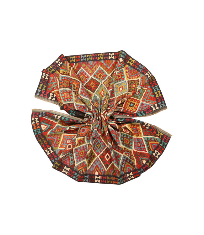 310x200cm Afghanischer orientalischer Wollteppich handgefertigter Kelim-Teppich