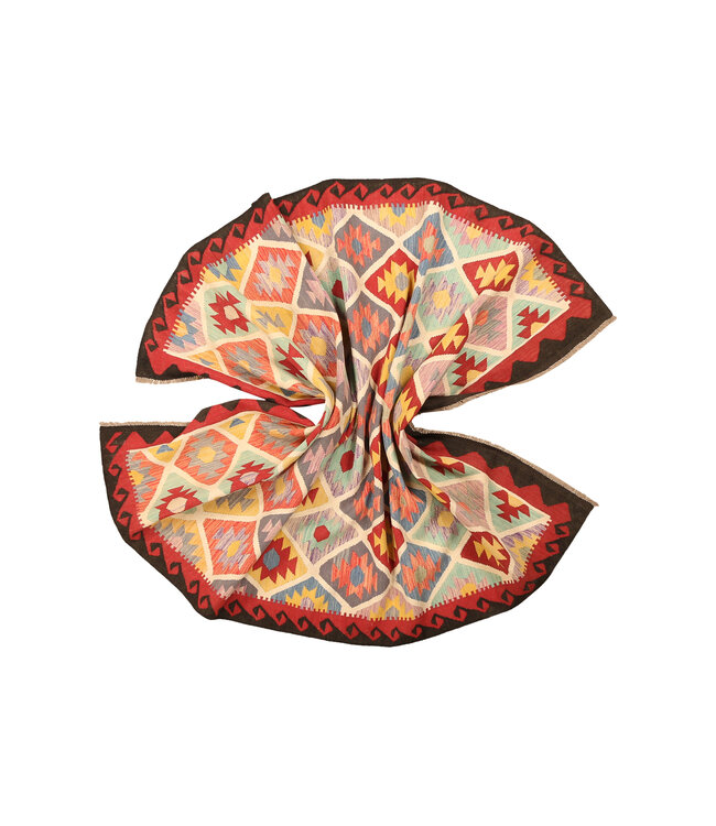 299x204cm Afghanischer orientalischer Wollteppich handgefertigter Kelim-Teppich