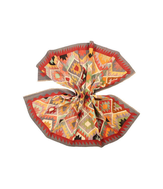 303x204cm  Afghaans oosters wollen tapijt handgemaakt Kelim-kleed