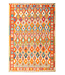 Kelimshop 294x207cm Afghanischer orientalischer Wollteppich handgefertigter Kelim-Teppich