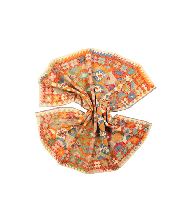 294x207cm  Afghaans oosters wollen tapijt handgemaakt Kelim-kleed