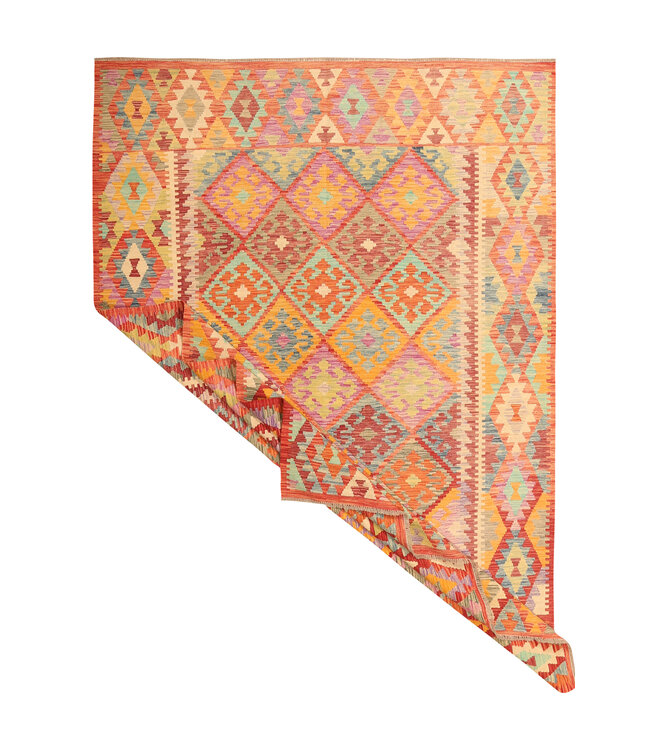 292x202cm Afghan Oriental wool carpet Handmade Kelim Rug