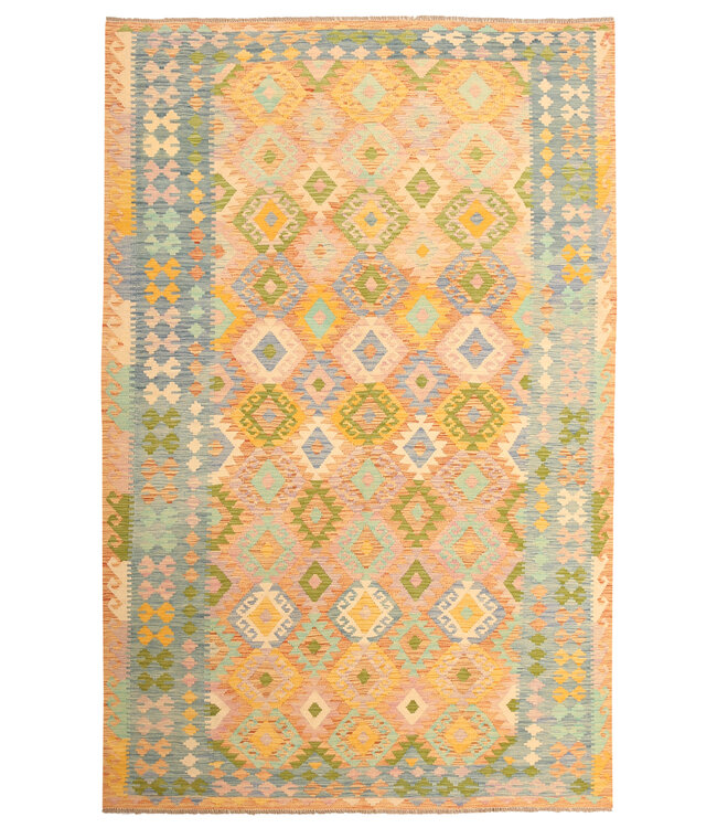 305x197cm Afghan Oriental wool carpet Handmade Kelim Rug