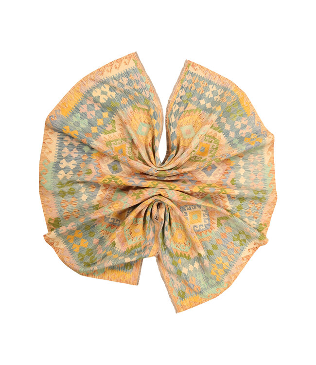 305x197cm Afghanischer orientalischer Wollteppich handgefertigter Kelim-Teppich