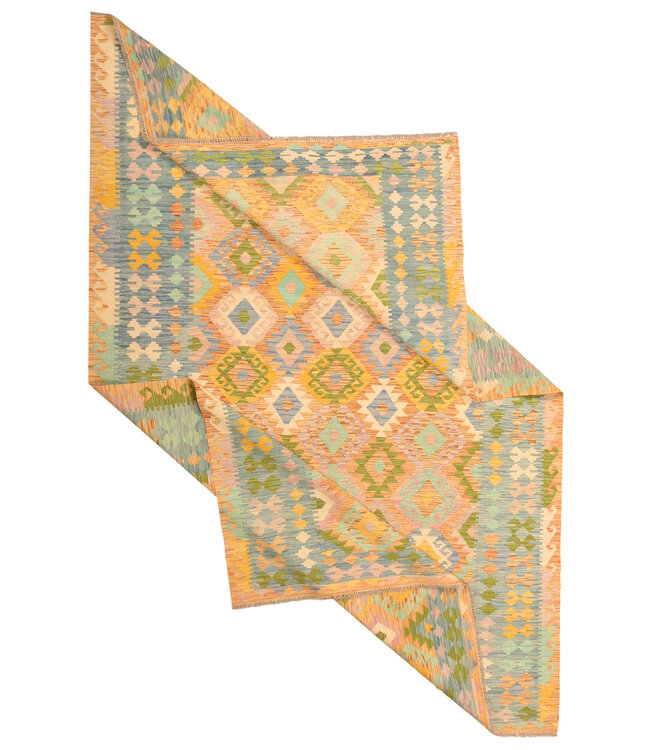 305x197cm Afghan Oriental wool carpet Handmade Kelim Rug