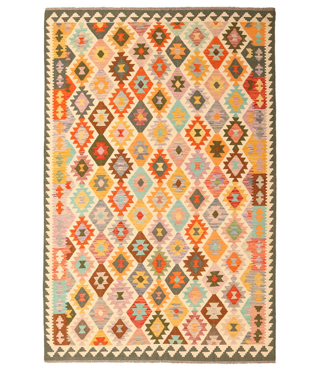 310x203cm Afghan Oriental wool carpet Handmade Kelim Rug