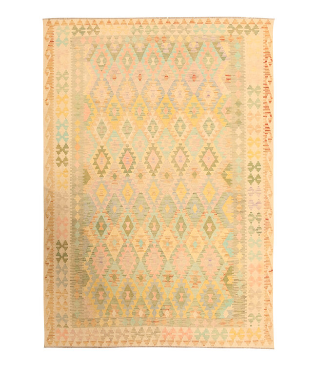 290x203cm Afghaans oosters wollen tapijt handgemaakt Kelim-kleed