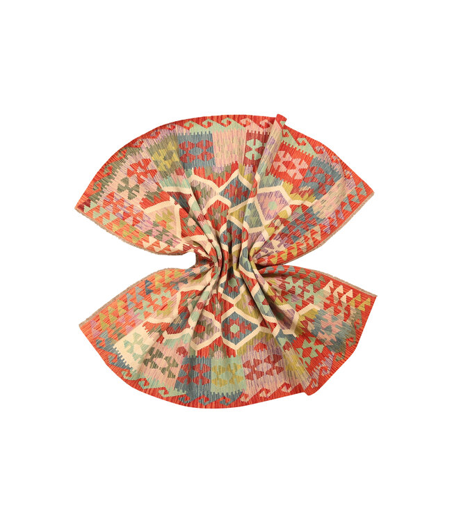 252x190cm  Afghanischer orientalischer Wollteppich handgefertigter Kelim-Teppich